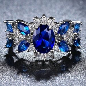 Elegant Moissanite and Cubic Zirconium Women’s Promise Engagement Ring Size 5